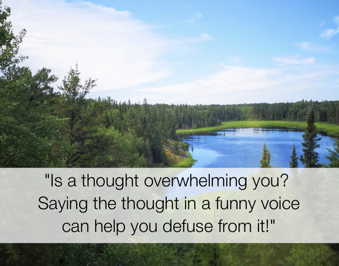 Is a thought overwhelming you? Saying the thought in a funny voice can help you defuse from it! - act quotes, shamash alidina
