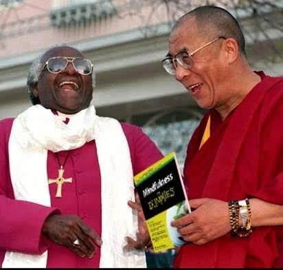 Dalai Lama asks Tutu if he knows any dummies that might like this book!