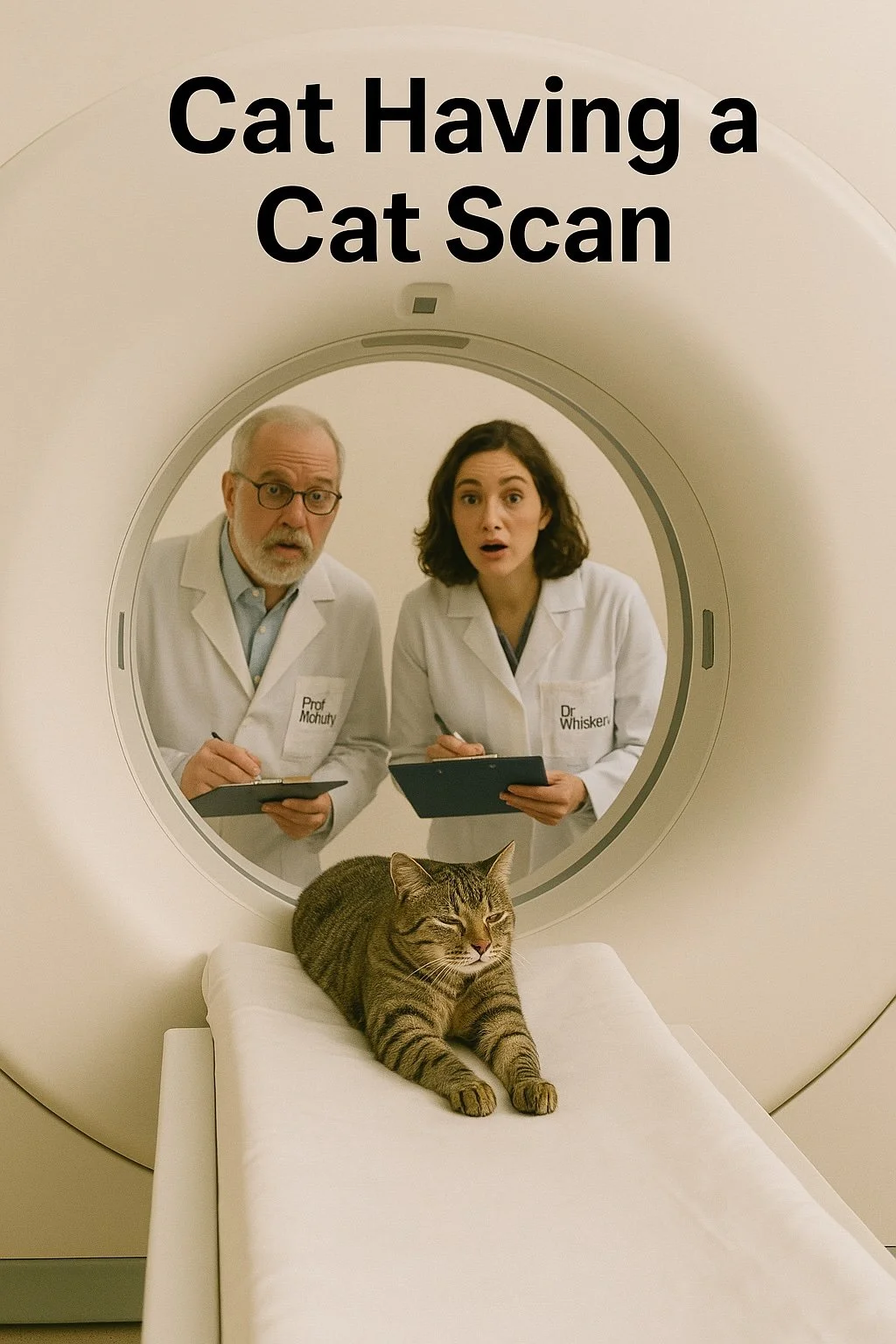 the original cat scan….a cat being scanned. not cats were scanned in the making of this image. credit: shamashalidina.com