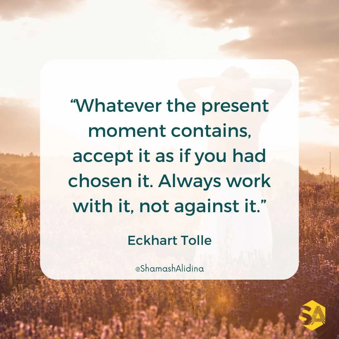 MINDFULNESS QUOTE BY ECKHART TOLLE