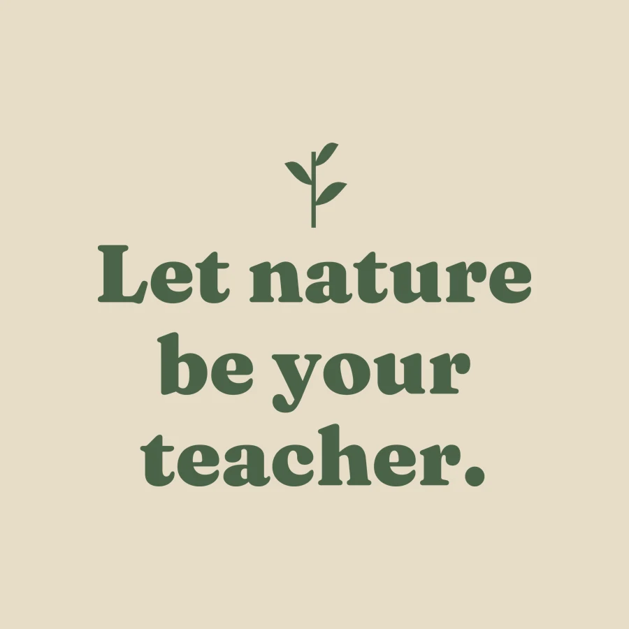 Design reading: Let nature be your teacher.